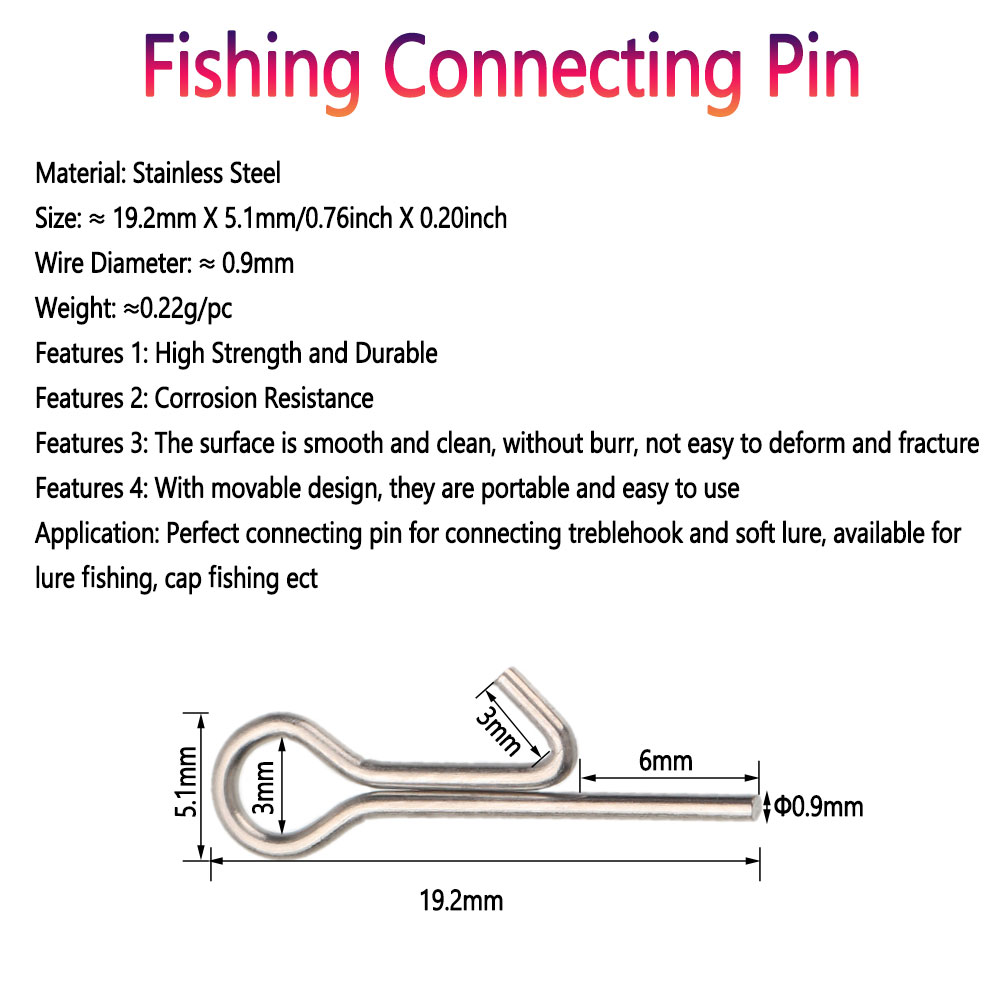50/100개 낚시 미끼 스파이크 훅 연결 핀 바늘 고 - Fishing Equipment Lures 리뷰 및 가격