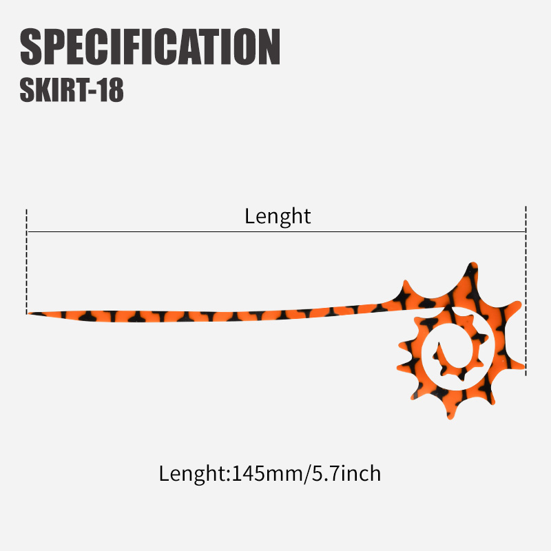 티저 5개입 SKIRT-18 145mm 실리콘 고무 스 - Fishing Equipment Lures 리뷰 및 가격