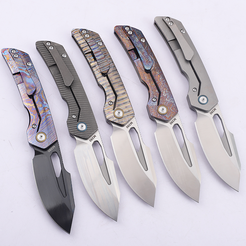 새로운 티타늄 합금 손잡이 M390 강철 접이식 칼 다 - Fishing Equipment Kitchener 리뷰 및 가격