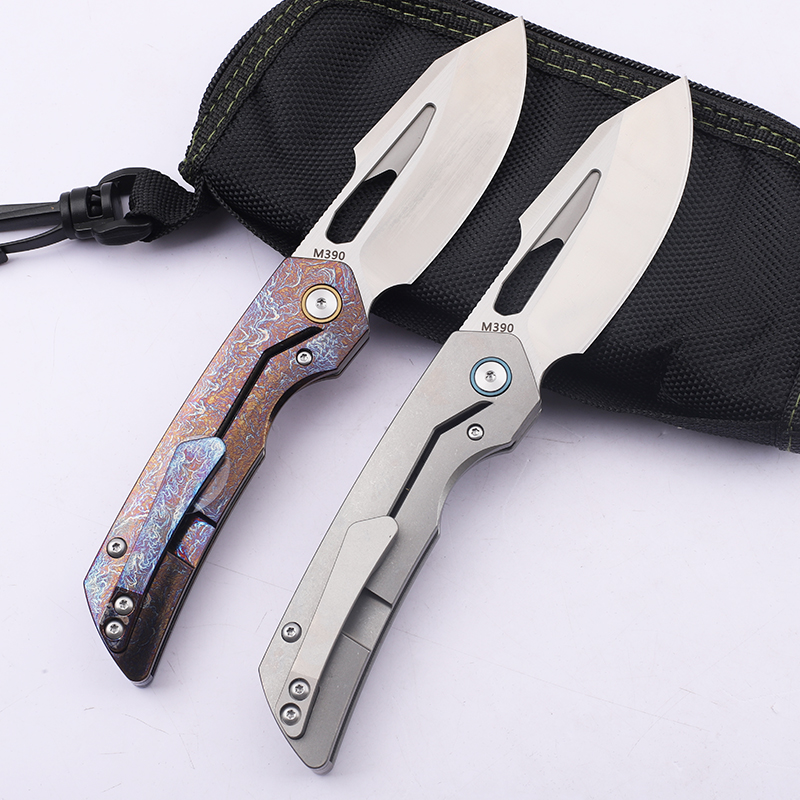 새로운 티타늄 합금 손잡이 M390 강철 접이식 칼 다 - Fishing Equipment Kitchener 리뷰 및 가격