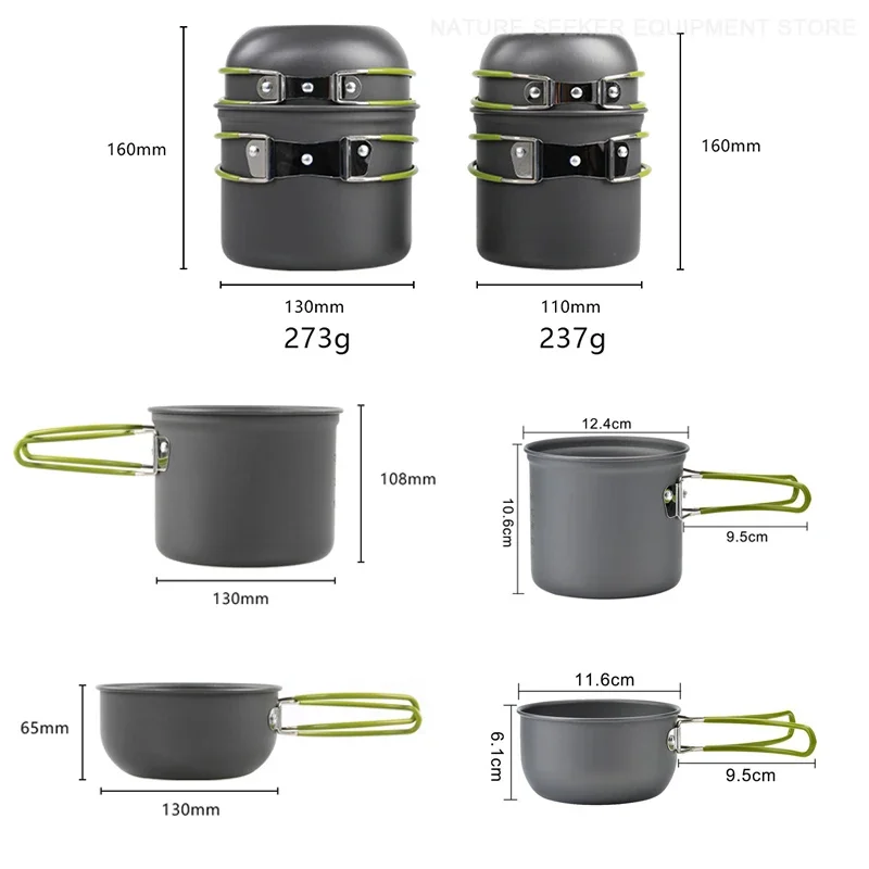 캠핑 식기 키트 야외 조리기구 세트, 휴대용 냄비 그릇 - Fishing Equipment Kitchener 리뷰 및 가격