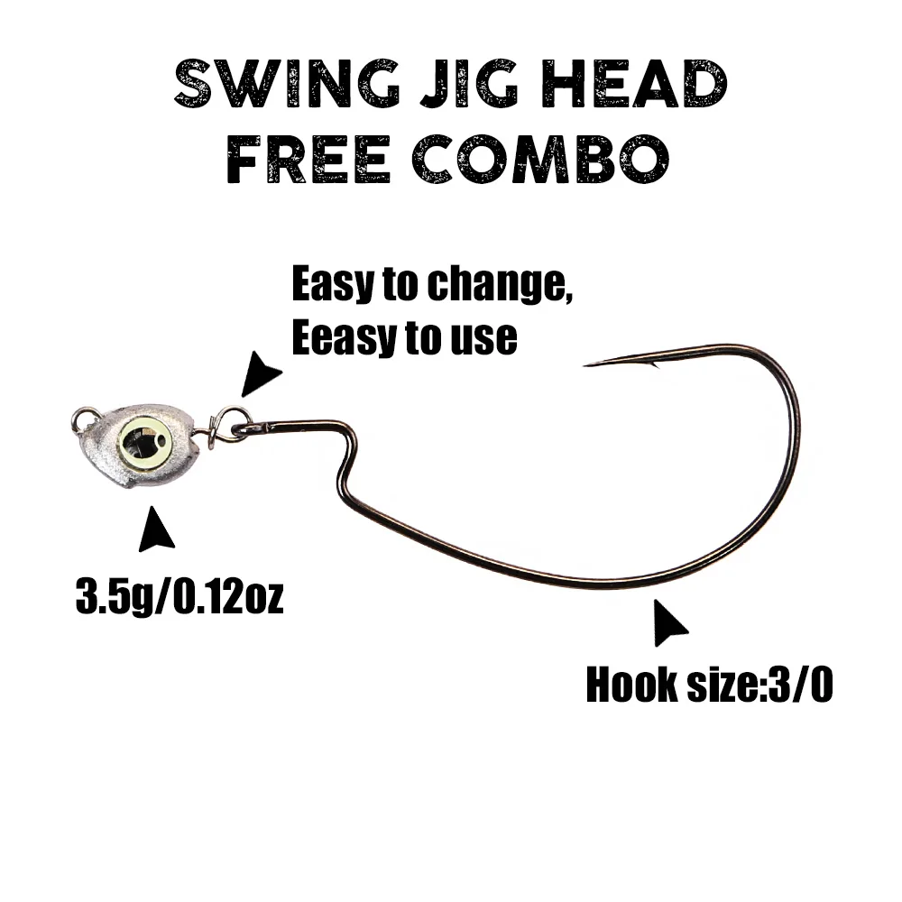 B&U 스윙 지그 헤드 체부라슈카 싱커 낚시 지그 헤드 - Fishing Equipment Lures 리뷰 및 가격